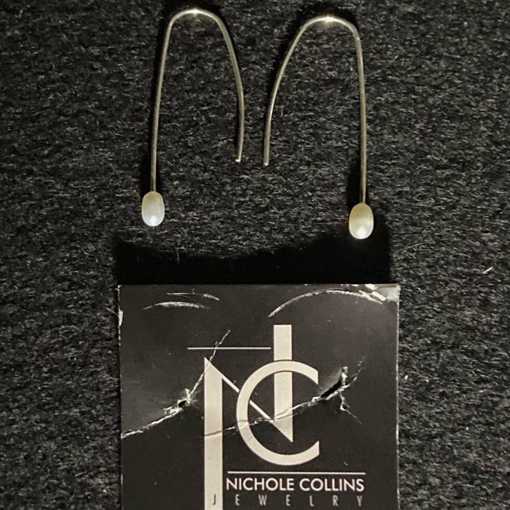 Nicole Collins sterling silver and pearl earrings